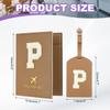 Travel Passport Luggage Tag Set with Initial Passport Cover and Alphabet Chenille Letter Travel Wallet Bag Suitcase Identifier for Women and Family