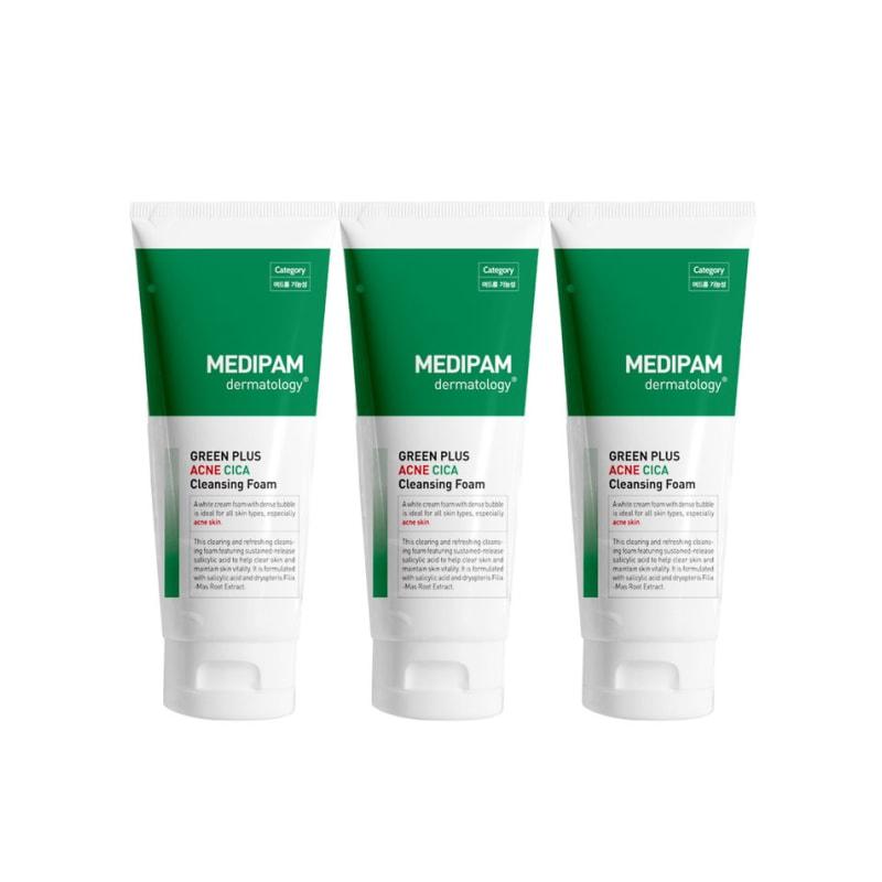 Medipharm Acne Cica Cleansing Foam 220ml x 3 / Large Capacity Skin Irritation Test Completed
