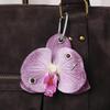 Sweet Creative Phalaenopsis Orchid Keychain Exquisite Simulation Flower Pendant Key Ring Handbag Hangings Decoration Gifts