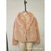 Women's Turn Down Collar Long Sleeve Faux Fur Coat Loose Elegant Short Winter Outerwear