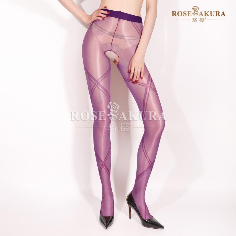 Aurora Strap Black Bandage Jacquard One-Line Open Crotch Sexy Female Pantyhose Jumpsuit Stocking Dance Summer Fashion Ol Ootd