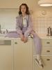 Leupeulle [Logo] Sweat Jogger Pants (Lavender)