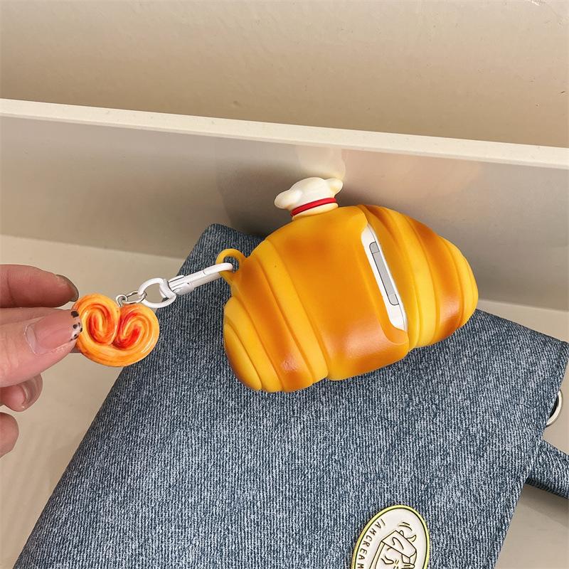 Simulated Smile Croissant for AirpodsPro1 Apple Bluetooth Headset Case 1/1/1 Generation Protective Case 1011