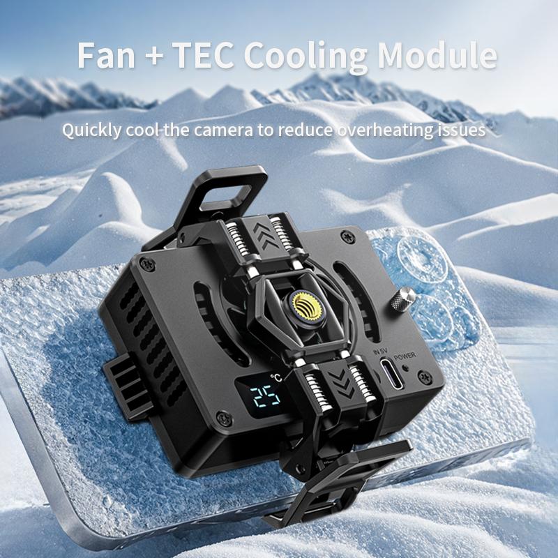 Professional Phone Cooler Cellphone Radiator with Dual Semi-Conductor Cooling Chip,  for Mobile Gaming Live Streaming