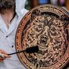 Shaman Drum With Drum Stick Sound Healer Siberian Shaman Alchemical Moon Drum for Spiritual Music, Reflection Meditation