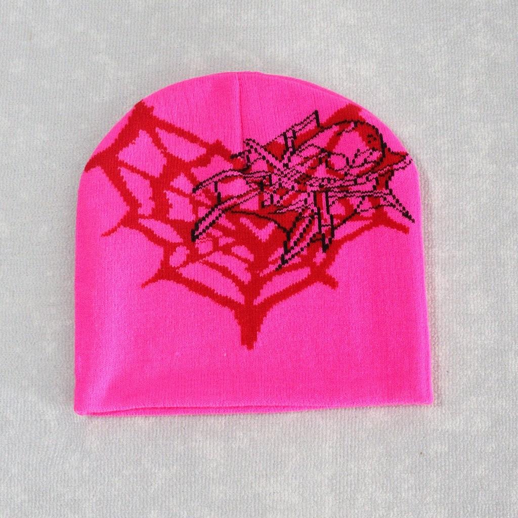 Heart Shape Spider Web Pattern Knitted Cap Winter Warm Fashionable Gift Casual