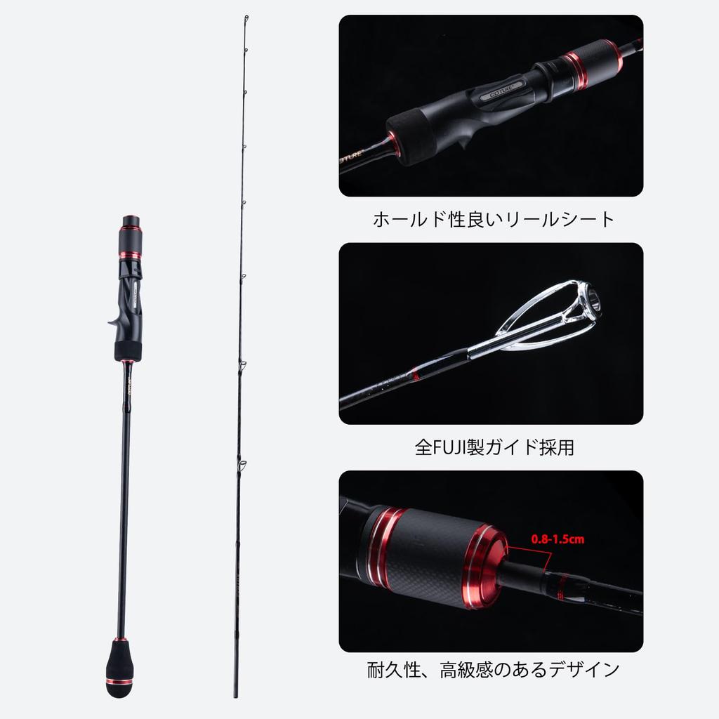 Goture POLLUX Slow Jigging Rod with Detachable Spinning Solid for Boat and Sea Grip, Top, Fishing, 602MLS, 1.83M/6ft