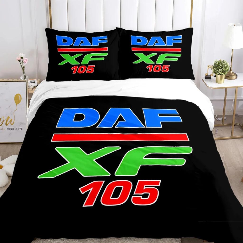 Comforter Daf Truck Logo Cartoon Comforter Bedding Set Soft And S For Teens Boy Single Double Queen King