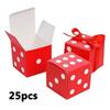 25pcs Dice-shaped Gift Boxes with Ribbon Paper Gift Packaging Box for Party Decoration Storage Box DIY Small Gift Boxes Wedding Bridesmaid