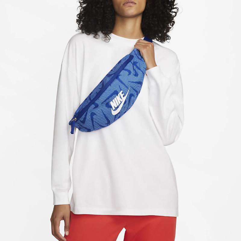 Nike Heritage Fabric Sling Bag, Fanny Pack Regular Unisex Old Royal Blue Casual DQ5605-417