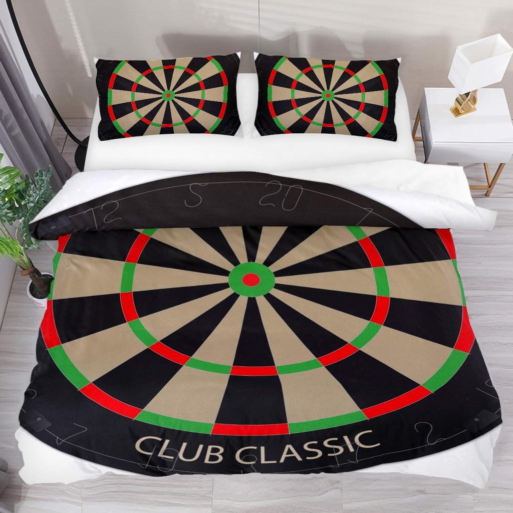 Dart Board Duvet Cover Set,Dartboard Bedding Sets 2/3pcs Skin-friendly Lightning And Flame Comforter Cover Set Full Queen Size