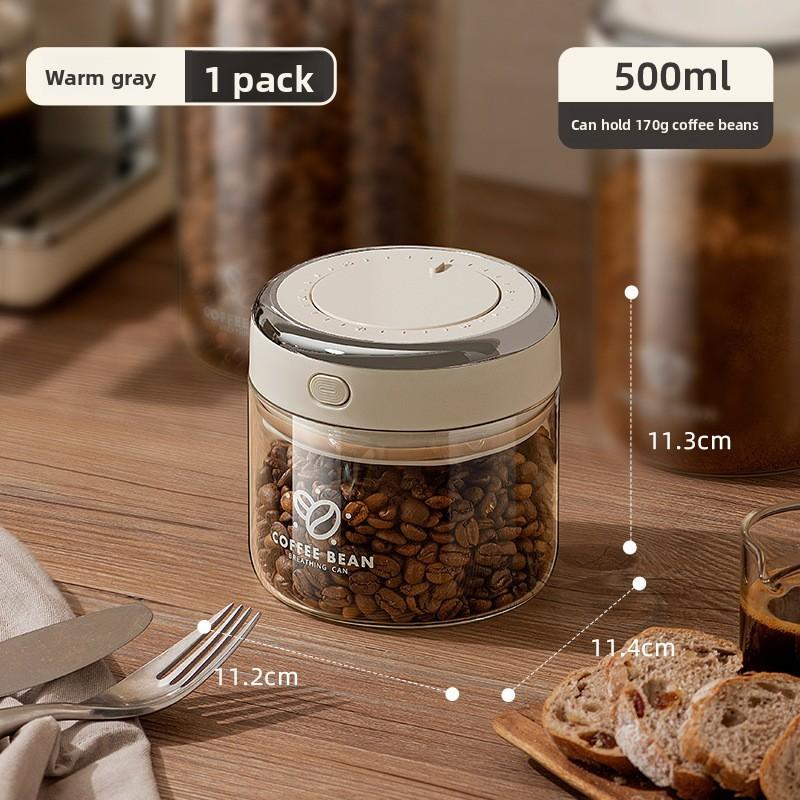 Abs Coffee Powder Storage Jar With Airtight Seal For Kitchen Organization 500ml
