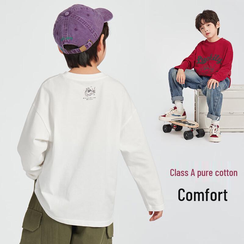 Duo Duo Jia Boys' Lucky Dragon Cartoon Long-Sleeve Cotton T-Shirt