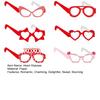 6 Pcs Cute Valentine's Day Glasses Red Pink Love Heart Paper Glasses Dress Up Photo Booth Props for Birthday Valentine's Day Party Supplies