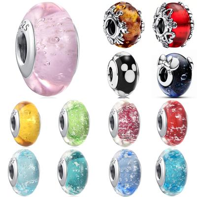 Copper, Pink, Red, Blue Glass Beads Suitable For European Original Bracelets Diy Accessories Exquisite Jewelry