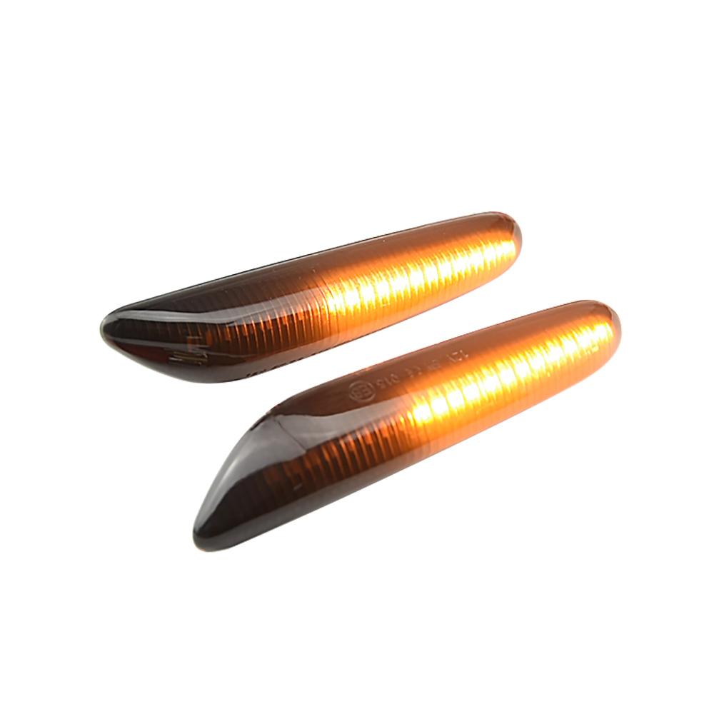 For BMW E90 E91 E92 E93 E60 E87 E82 E46 2Pieces Led Dynamic Side Marker Turn Signal Light  Car Sequential Indicator Blinker Lamp
