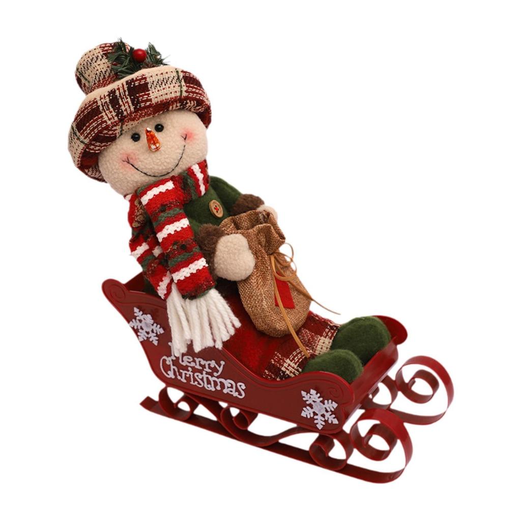 Christmas Statue Tabletop Ornament Gift Collectible Crafts Artwork Figurine for Desk Hallway Housewarming Fireplace Bedroom