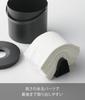 Yamazaki Jitsugyo 1704 Tissue Case with Black W17 X D17 X H14cm Tower Round Shape Easy To Carry Handle, (Including Handle)