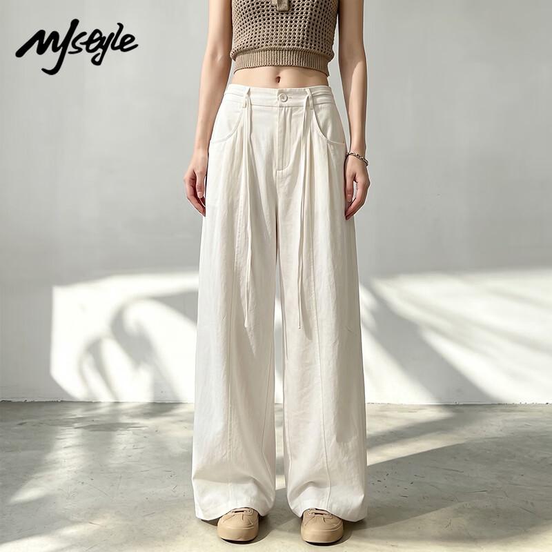 MJ STYLE Women s 2026 Summer Casual Wide-Leg Pants M