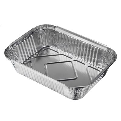 4 Verdickte Zinnpapierboxen, Aluminiumfolien-Lunchboxen mit großem Fassungsvermögen, Einweg-Zinnblechschalen