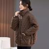 Cappotto Corto in Cotone Imbottito di Piumino Taglie Forti Stile Europeo di Alta Gamma per Donna, Autunno Inverno Casual Caldo