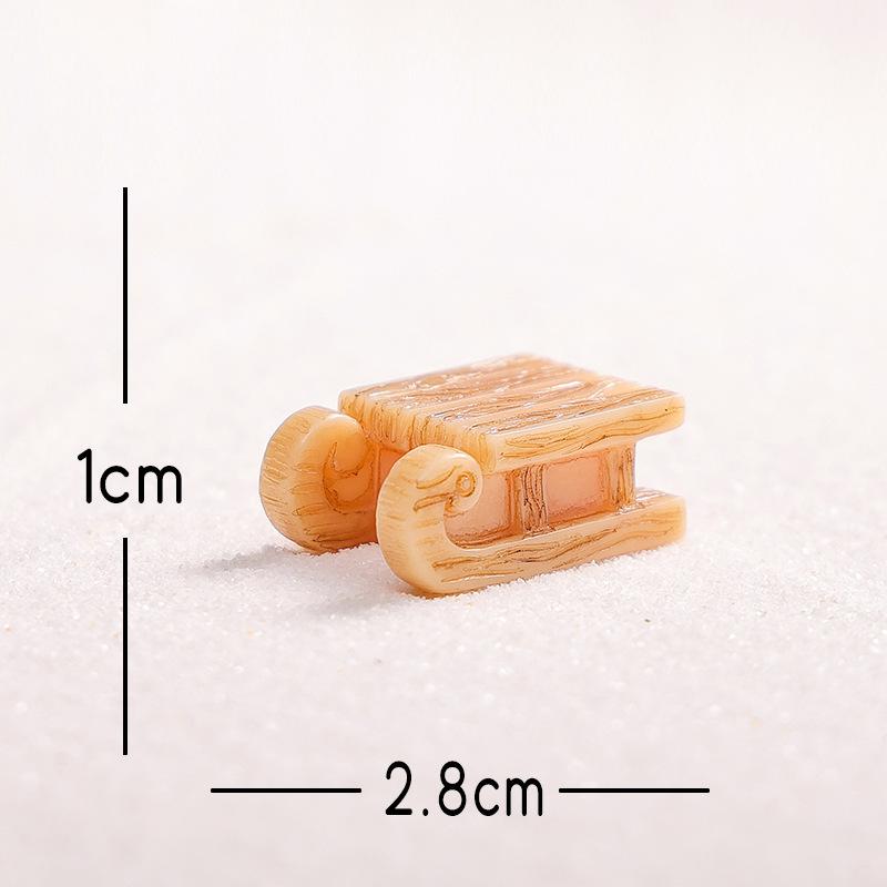 

Рождественская машина-сани, Милые маленькие олени, Микроландшафтные автомобильные украшения, Декоративные украшения и аксессуары из смолы Christmas crowbar