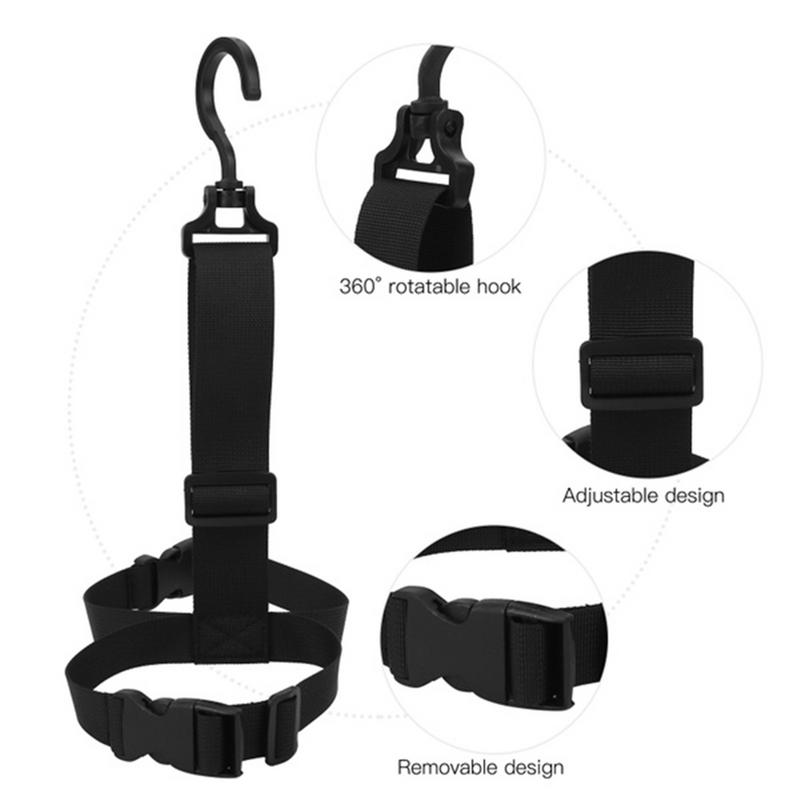Verstellbares Angelwathose-Stiefel-Aufhängegestell Schuh-Trockenhalter Riemen mit 360-Grad-Drehhaken für Jagdwathosen