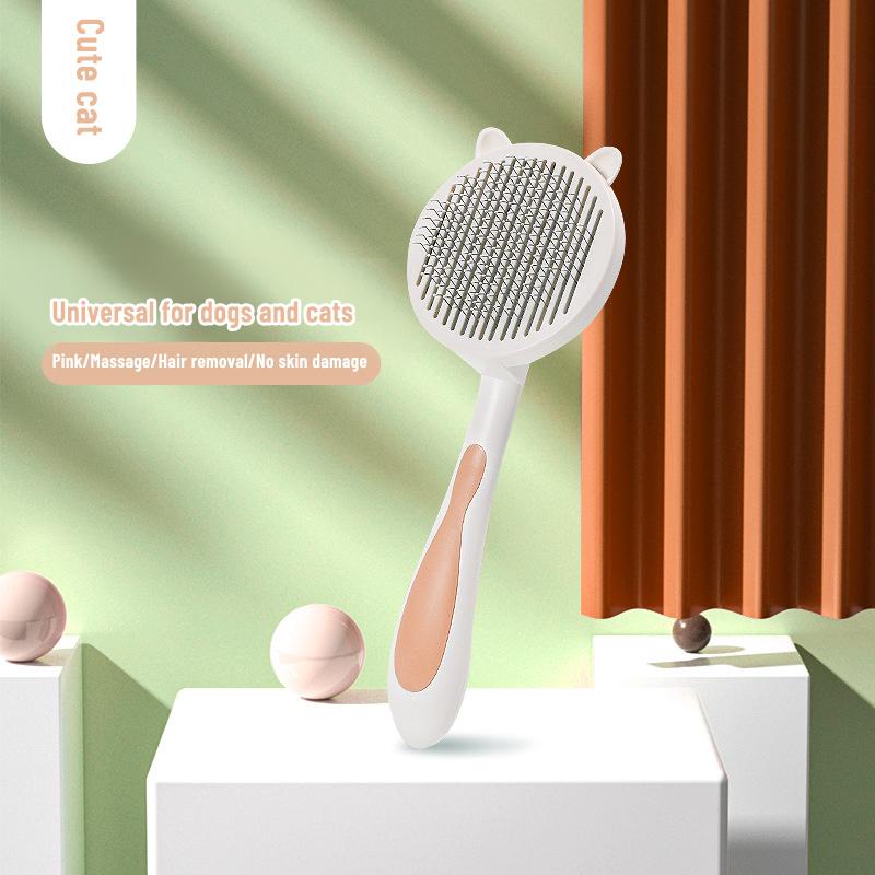 

Скребок для волос из нержавеющей стали, уменьшает выпадение волос, улучшает циркуляцию крови, самоочищается, нескользящий, инструмент для ухода за домашними животными, щетка для шерсти домашних животных