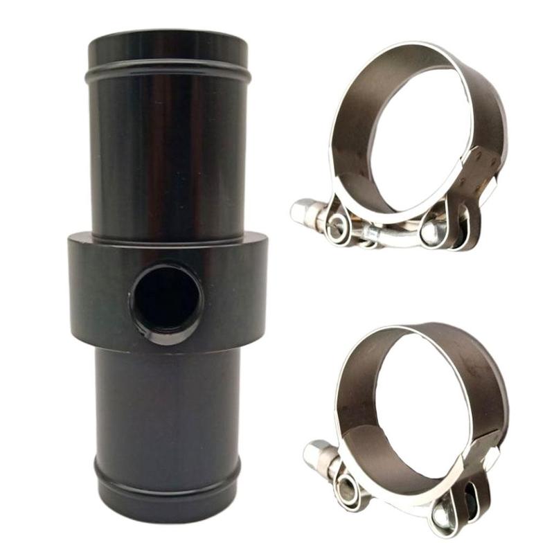 Automotive Inline Radiator Hose Temperature Sensor Adapter 3/8 NPT Aluminum Alloy Water Coolant Connector for Engine