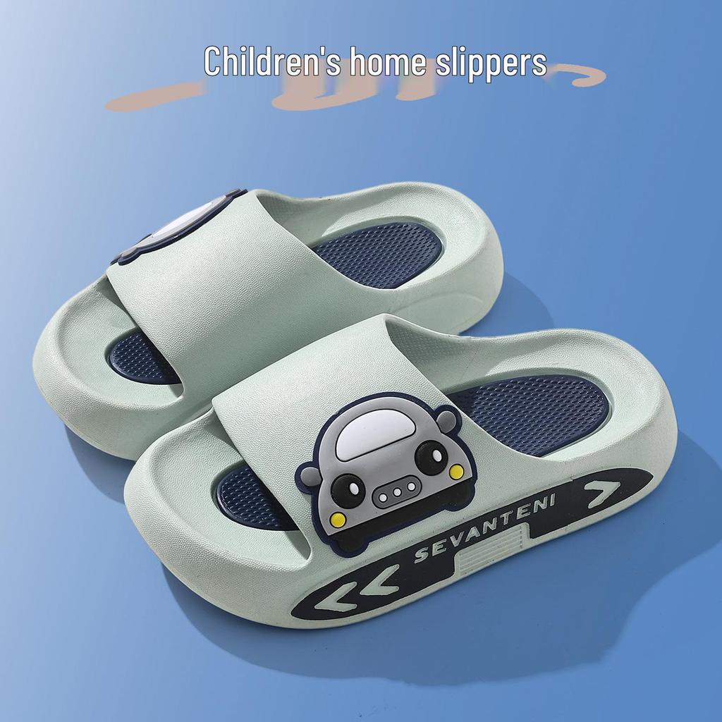 2026 Summer Cartoon Kids' Parent-Child Sandals: Soft, Non-Slip Soles for Home, Bath, and Outdoor Use