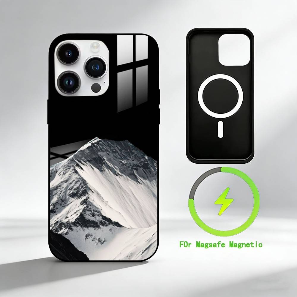 Etui na telefon H-hill dla iPhone 17 16 15 14 13 12 Pro Max Plus z lustrzaną osłoną, magnetyczną, do ładowania bezprzewodowego