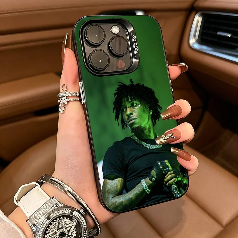Rapper YoungBoy Never- Broke -Again For iPhone 17 16 15 14 13 12 11 Pro Max XS  17 Air Silicone Colored Silver Bumper Cover