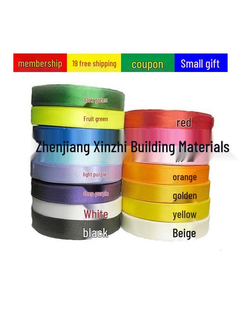 9YW15MM 1.5cm Wide Satin Silk Webbing Baking Ribbon