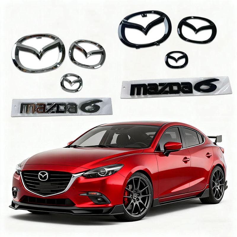 Plastové Samolepky na Auto Přední Zadní Kufr Znak Nálepka na Volant pro Mazda 6 Mazda6 Logo Odznak Dekorace pro Úpravu