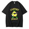 Funny Cool Lemon Cartoon Print Unisex TShirt Vintage Casual Loose Cotton Short Sleeve Daily Wear Male Fashion Summer Basic Tees