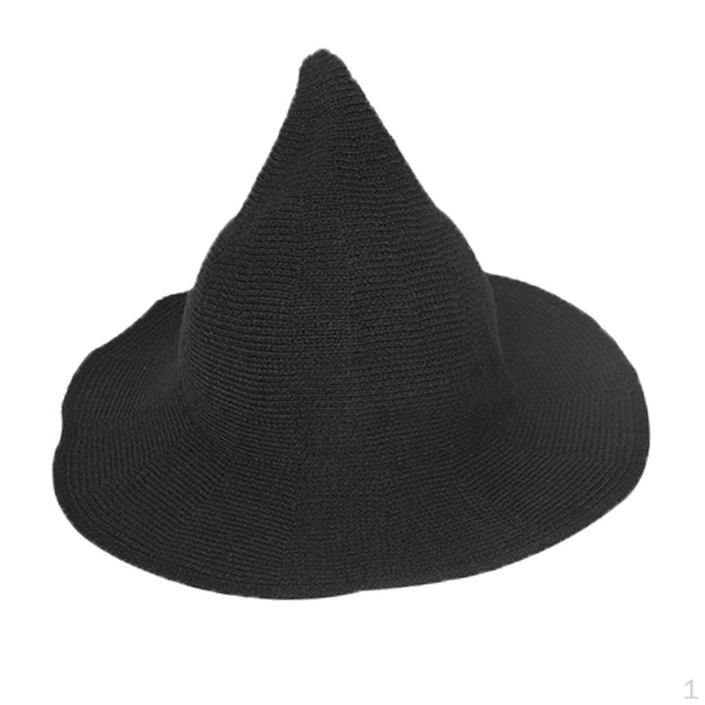 Hat Costume Sharp Wool Witch Hat, Pointed Felt Halloween Warm Autumn Winter Cap