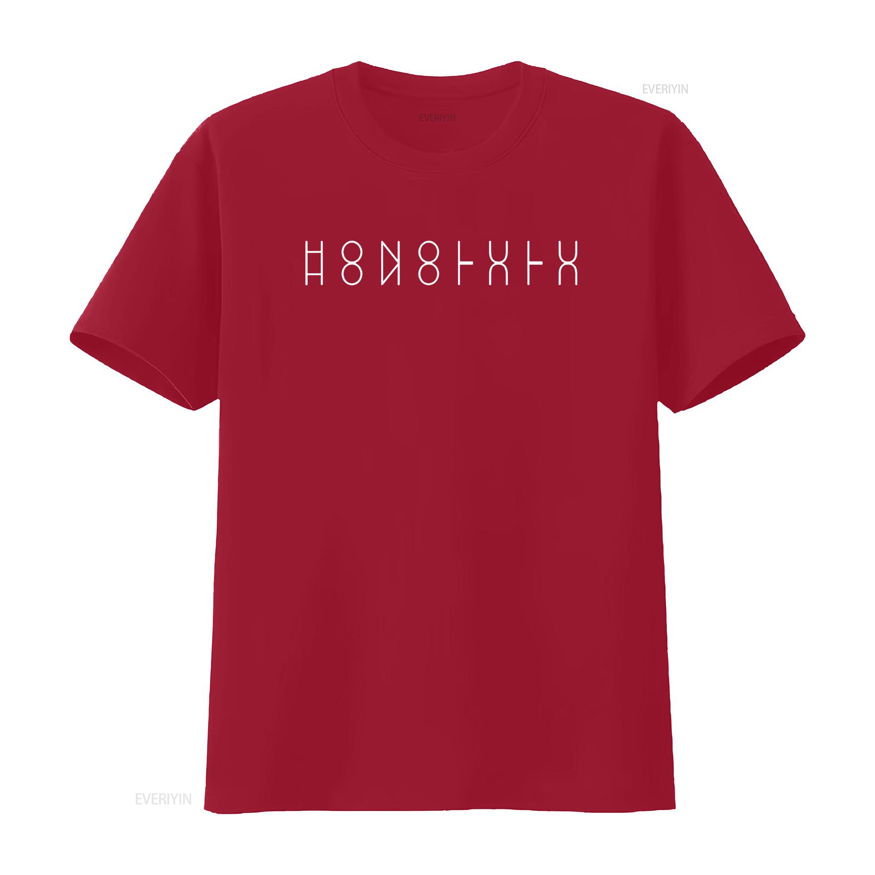 Honolulu Reflections Oahu Hawaii Word Art Souvenir T Shirt vintage Washed fashion Casual Slightly Breathable Stretched S