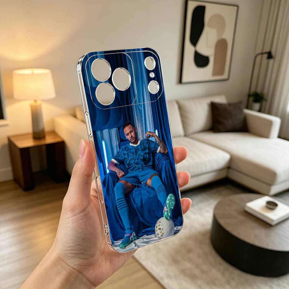 N-Neymar J-jr Football 10  Phone Case Transparent Silicone Soft For iPhone 17 16 15 14 13 12 11 Mini Pro Max Plus