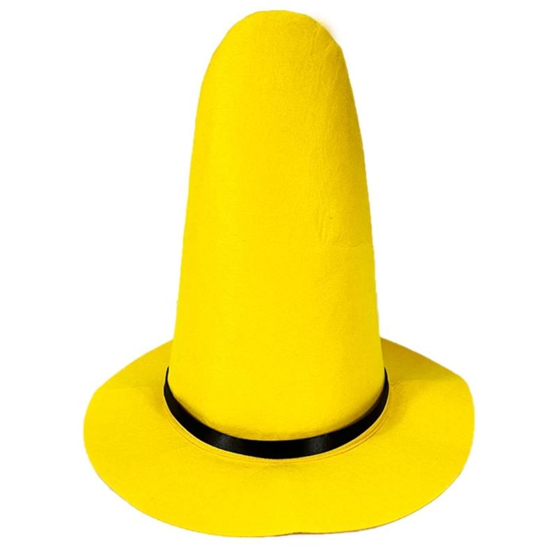 Cosplay-Kostüm Hexenhut Gelber Zaubererhut für alle Altersgruppen Halloween-Partyhut Rollenspiel Hexenhut Glockenhut Kopfbedeckung
