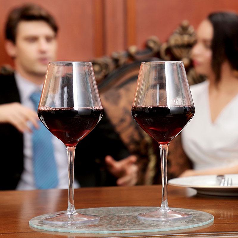 Clear Unbreakable Plastic Stem Wine Glass Cups Home Bar Accessories Goblet Vasos De Cristal Para Bar Tumbler Cups In Bulk