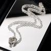 Woman Noble Multi-Layered Ursus Ring Necklace Elegant Necklace Fashion Silver Charm Orb Pendant Engraved Hollow Out Chain Dinner Dress Accessories