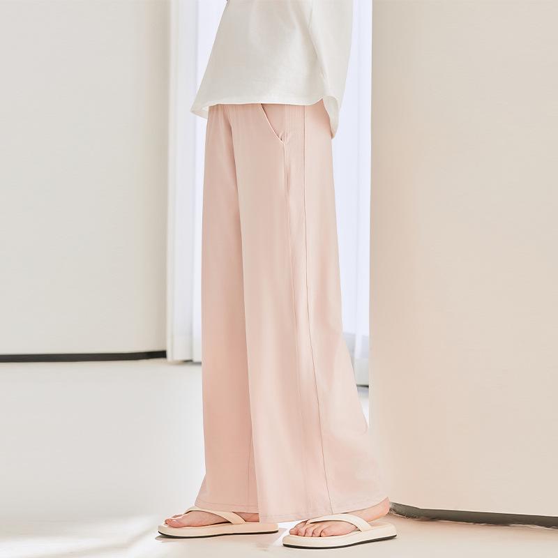 Pupu Maternity Wide-Leg Sun Protection Pants - Spring/Summer Lightweight Loose-Fit Casual Wear