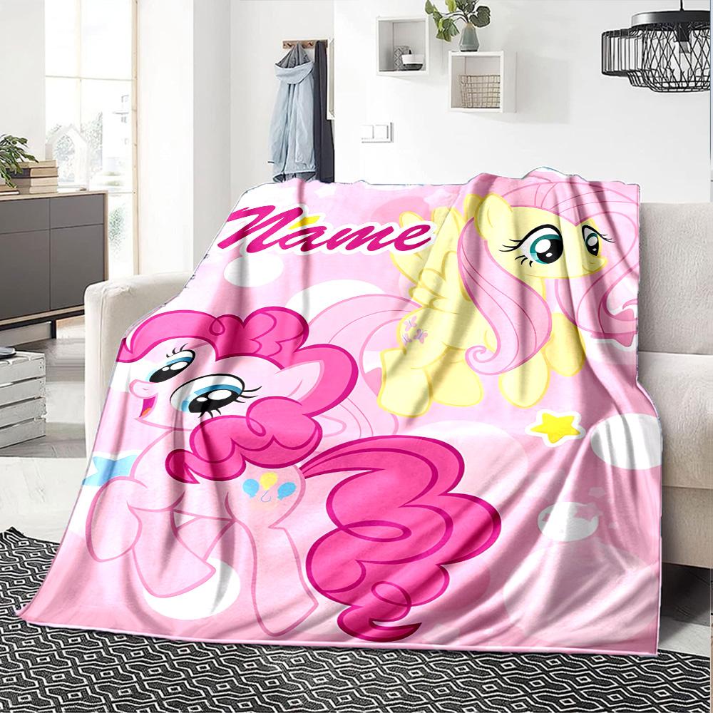 Customizable My Little Pony6 Throw Blanket – Personalized Name, All-Season Cozy Snug Blanket, Machine Washable, Personalized Blanket