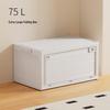 Portable Transparent Book Storage Box with Wheels and Dustproof Cover
