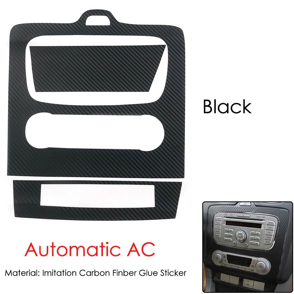 3D carbon fiber sticker Central control Panel decoration trim for Ford focus mk2 2009-2016 auto accessories