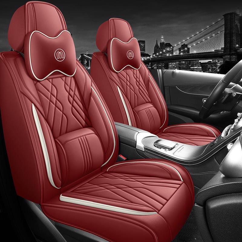 Universal 25-Year Car Seat Cushion - All-Season, Full Leather Cover, Hot-Selling