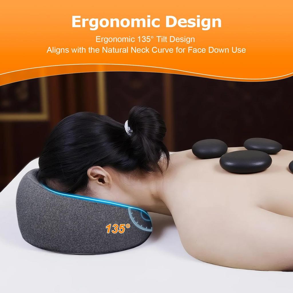 High-quality Memory Cotton Pillow Prone Face-Down Resting As A Home Massage Headrest or Contoured Post-Eye Surgery Support