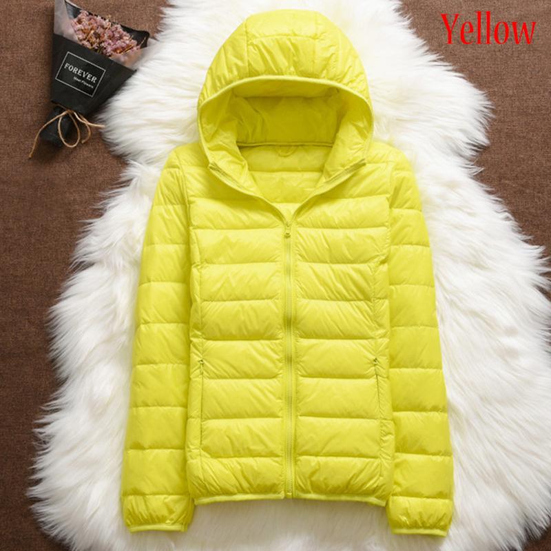 Warm Hooded Women Down Jacket Windproof Parka Coat White Duck Down Casual Autumn Winter