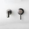 Gun Gray Badezimmer Waschbecken Armatur Messing Wandmontierter Mischer Warm- und Kaltwasser Beckenhahn Einhebel Gebürstetes Gold/Gold/Schwarz/Chrom