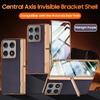 WEFOR Custodia per Motorola Razr Fold, Cover Sottile Antiurto con Protezione Cerniera, Cavalletto Nascosto, Pellicola Protettiva Integrata